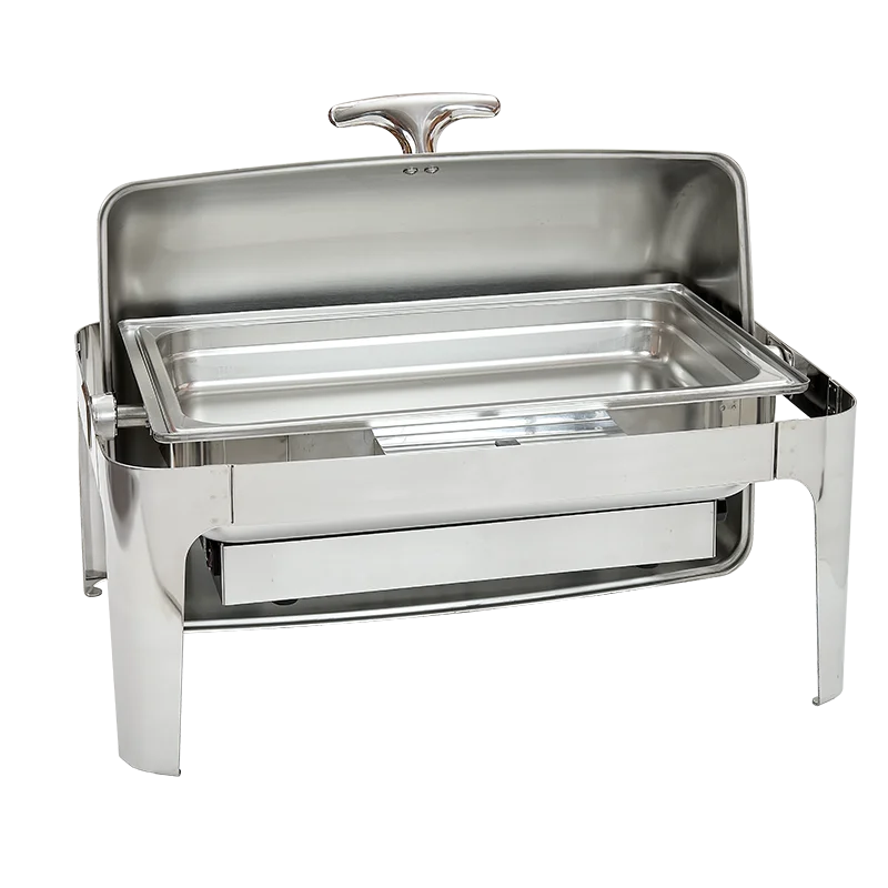 Chafing dish elettrico De Luxe cop. roll. top SS RS631 Horecatech